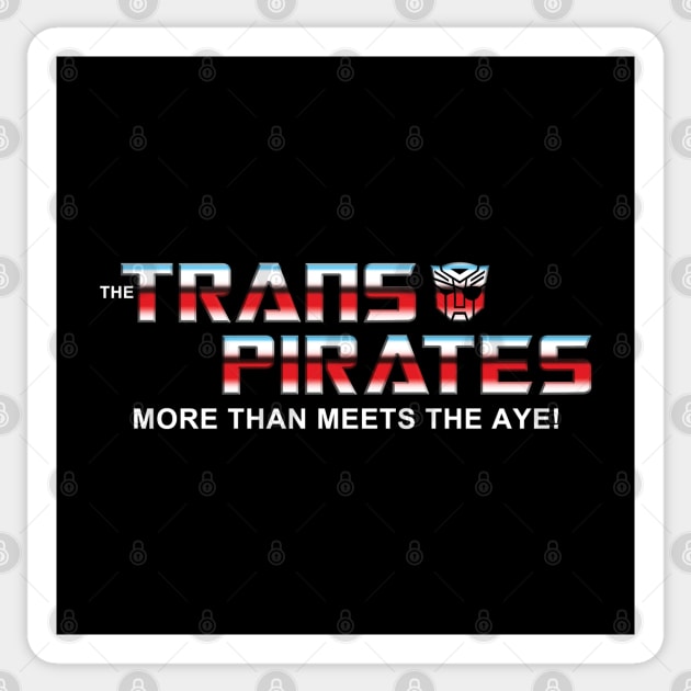 Transpirates Funny 80's Robots Cartoon Logo Parody Pirates Funny Sayings Sticker by BoggsNicolas